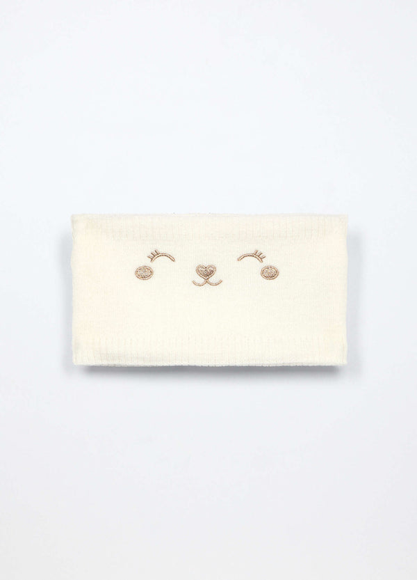 Scaldacollo tricot con ricami neonata