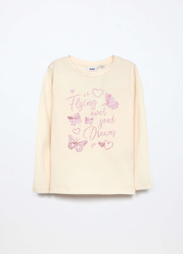 T-shirt in jersey di puro cotone bambina