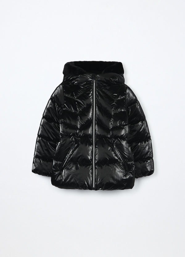 Giubbino imbottito con cappuccio bambina