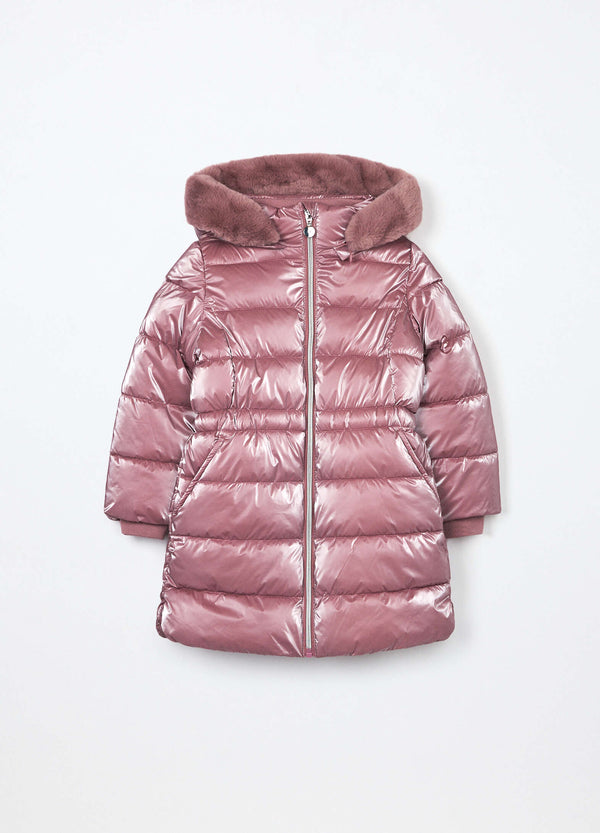 Giubbino imbottito con cappuccio bambina