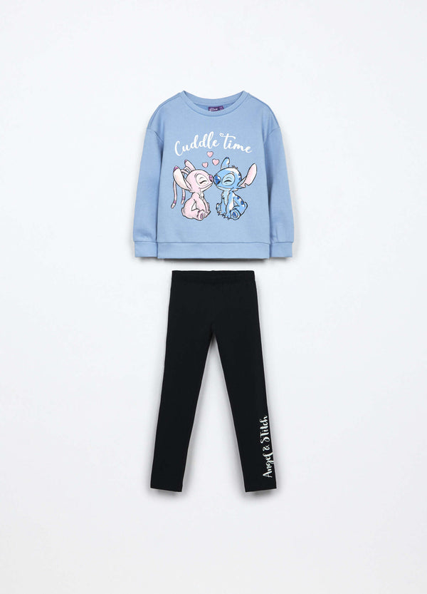 Jogging set in french terry stretch bambina