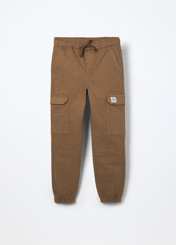 Pantaloni in twill di cotone stretch ragazzo