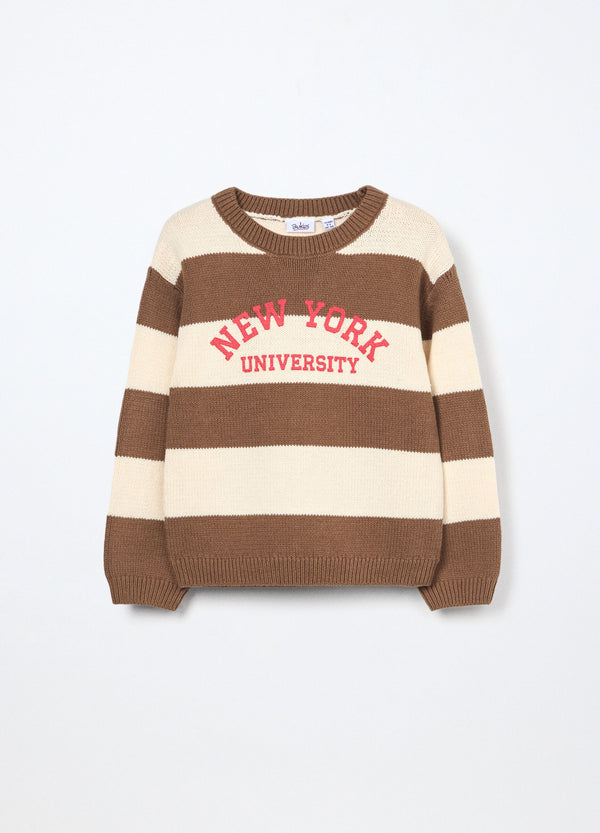 Tricot misto cotone a righe bambino