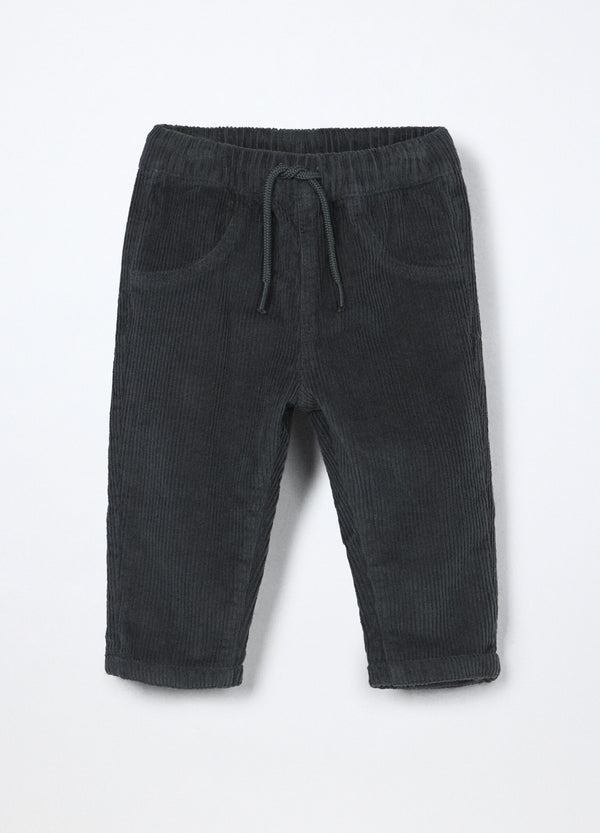 Pantaloni in velluto a coste di cotone stretch neonato