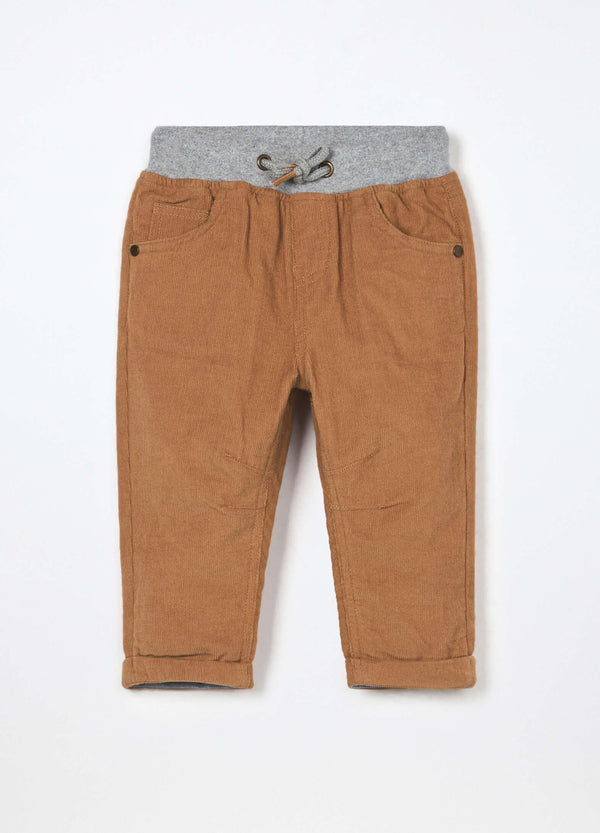 Pantaloni in velluto a coste di puro cotone neonato