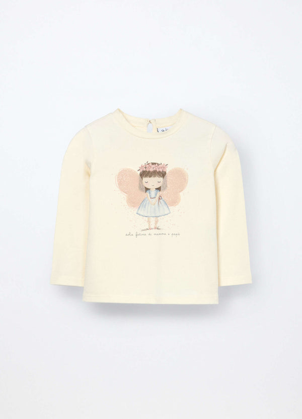 T-shirt in jersey di cotone stretch neonata
