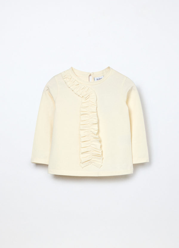 T-shirt in jersey di cotone stretch neonata