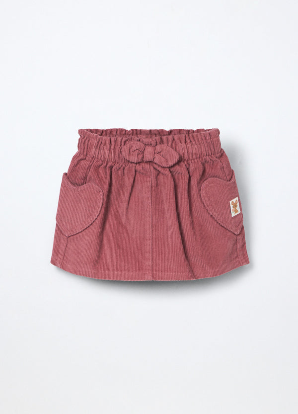 Gonna in velluto di costina neonata