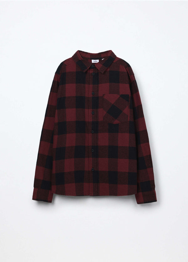 Camicia in flanella misto cotone ragazzo