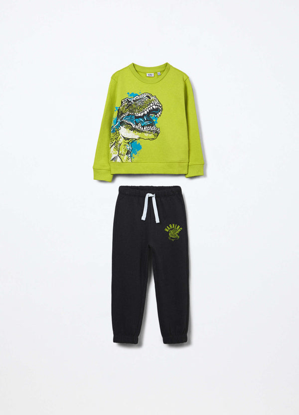 Jogging set in puro cotone fleece bambino