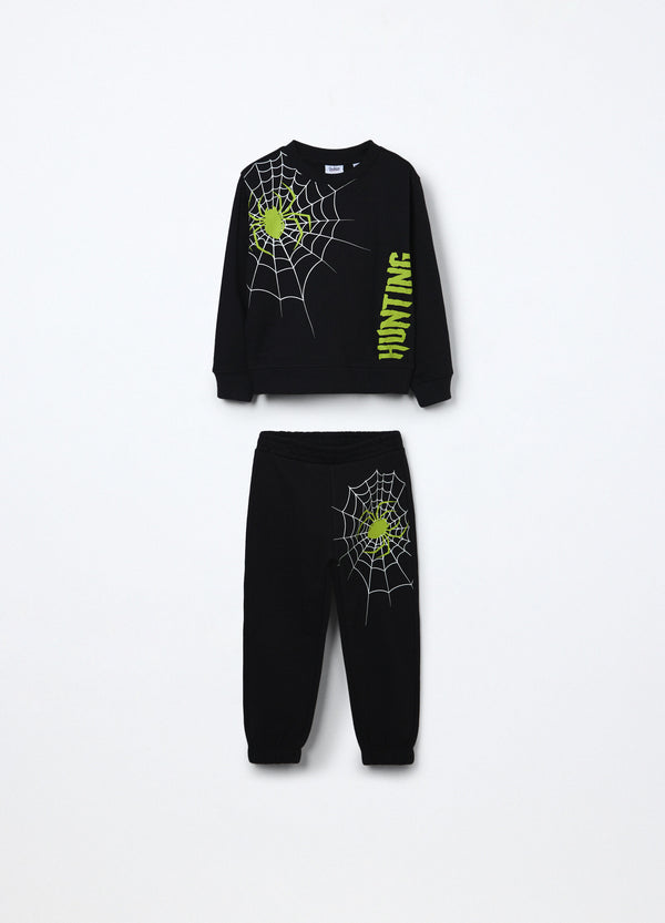 Jogging set in puro cotone fleece bambino