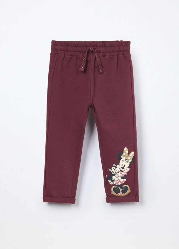 Jogger in felpa di cotone stretch neonata