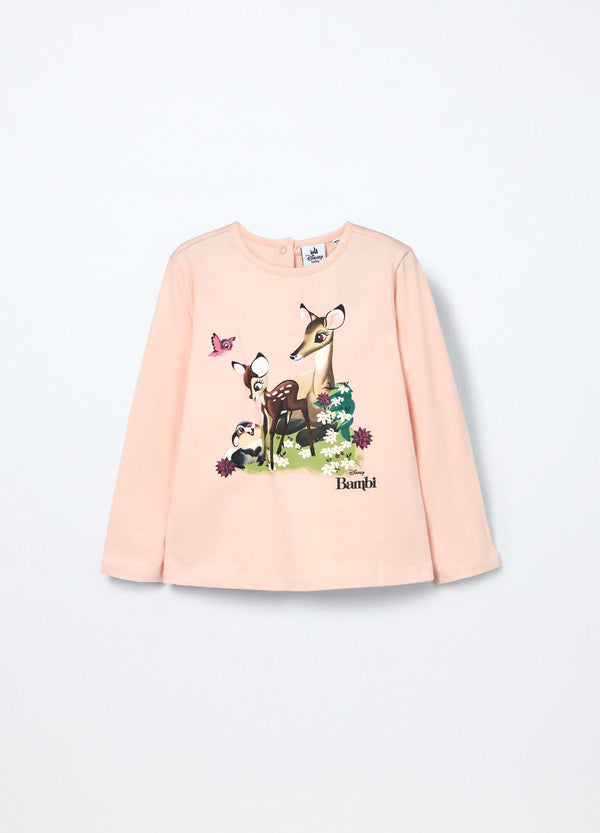 T-shirt in jersey di cotone stretch neonata