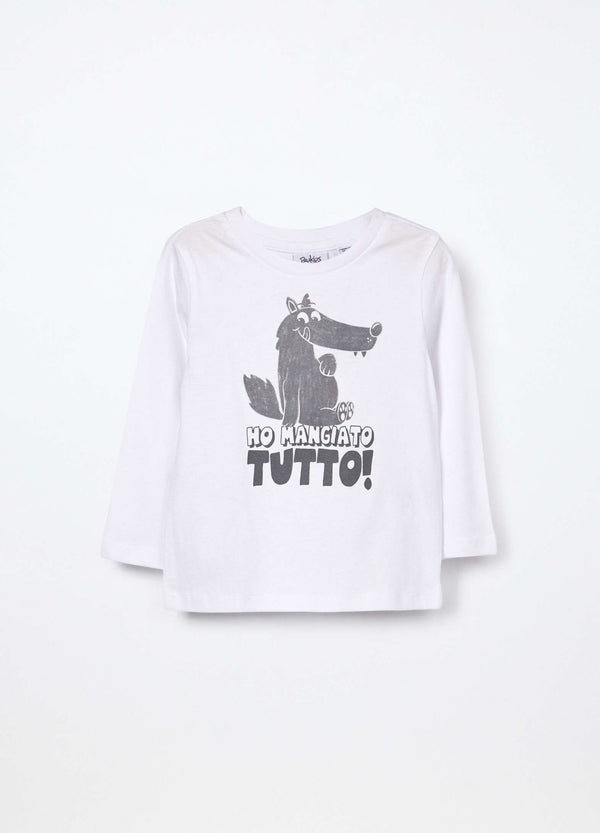 T-shirt in jersey di puro cotone neonato