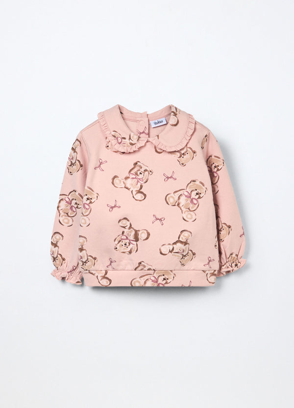 Felpa in cotone stretch neonata
