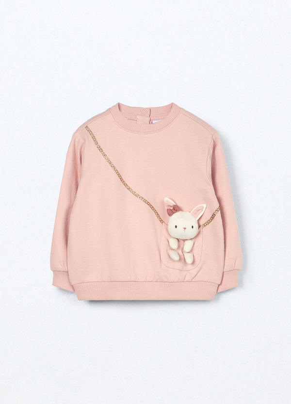 Felpa in cotone fleece stretch neonata