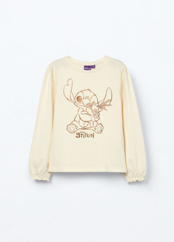 T-shirt in jersey di cotone stretch bambina