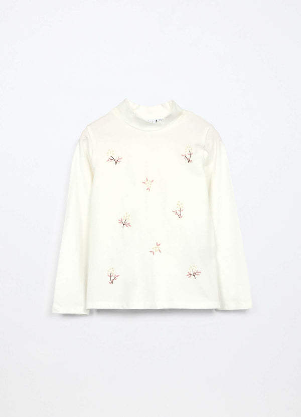 Lupetto in jersey di cotone stretch bambina