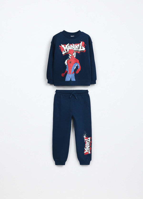 Jogging set in puro cotone fleece bambino