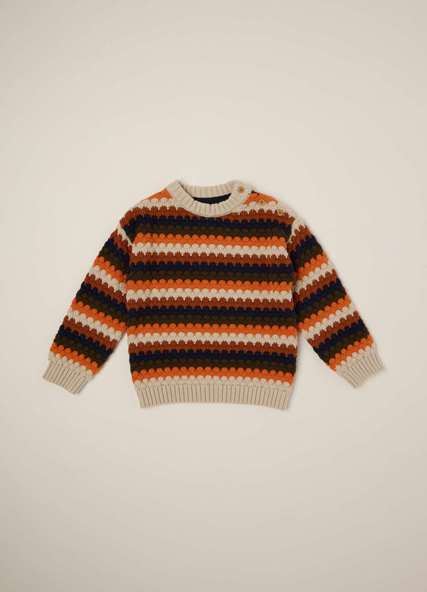 Maglione multicolor in cotone per neonato