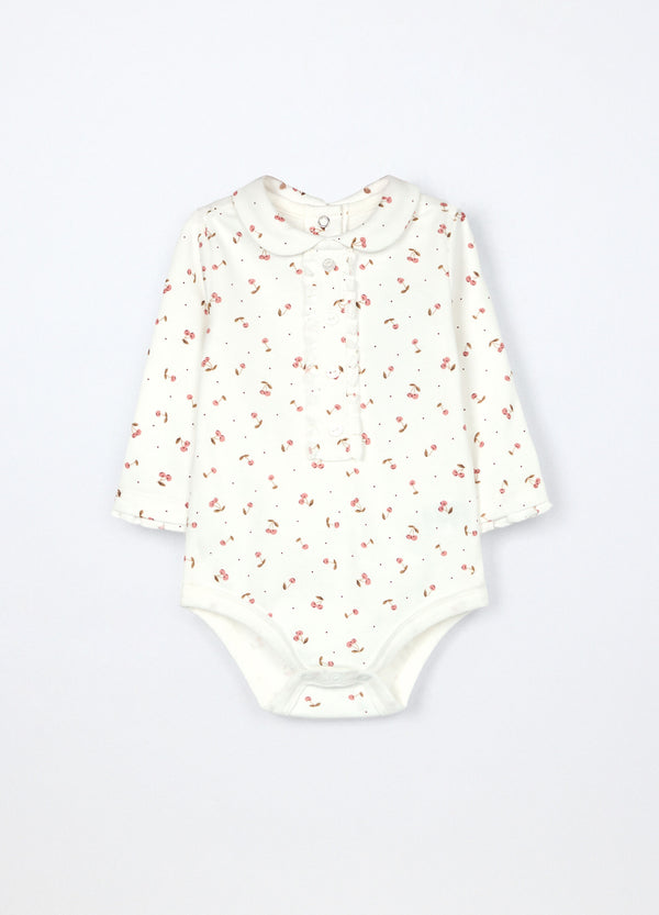 Body intero di puro cotone Blukids neonata