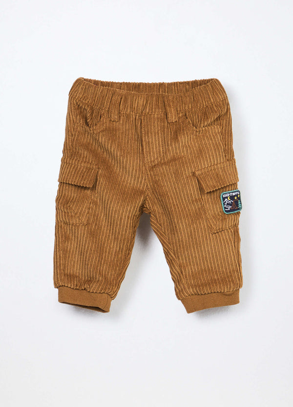 Pantaloni cargo in velluto a coste neonato