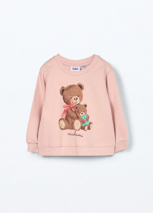 Felpa in puro cotone fleece neonata