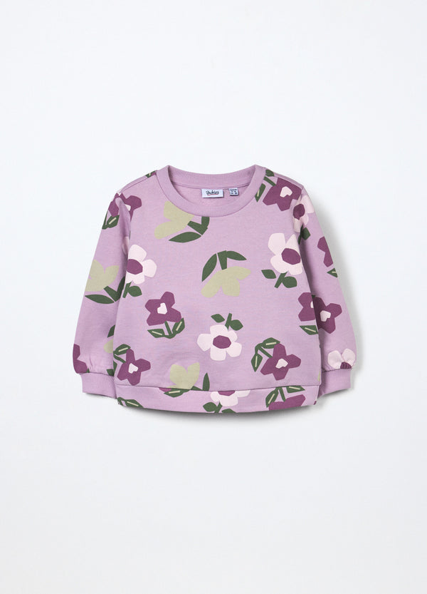 Felpa in puro cotone neonata