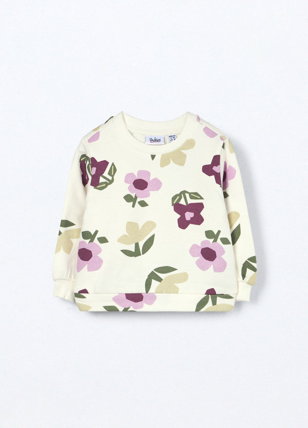 Felpa in puro cotone neonata