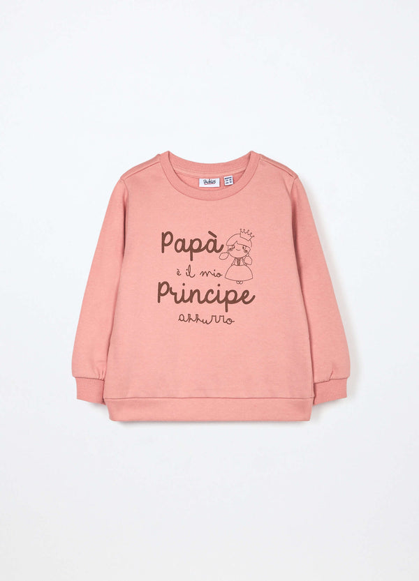 Felpa in puro cotone neonata