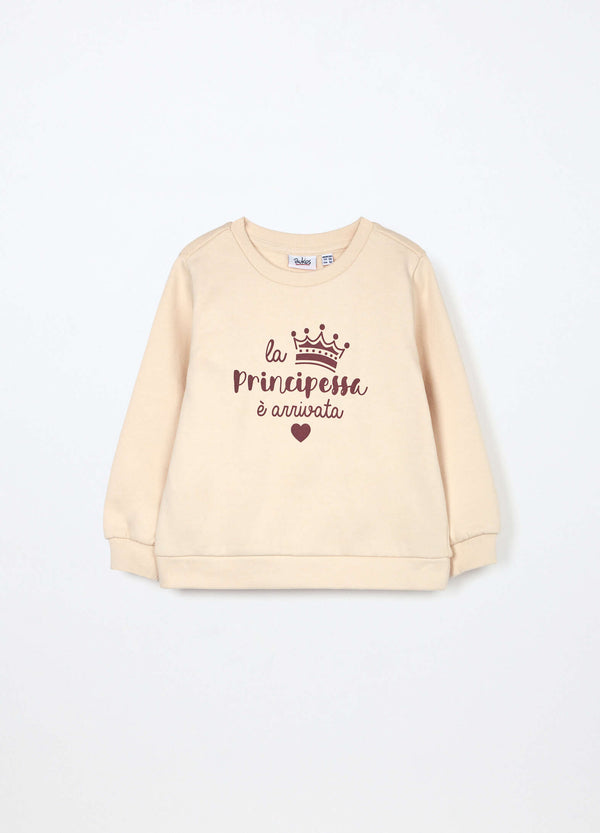 Felpa in puro cotone neonata