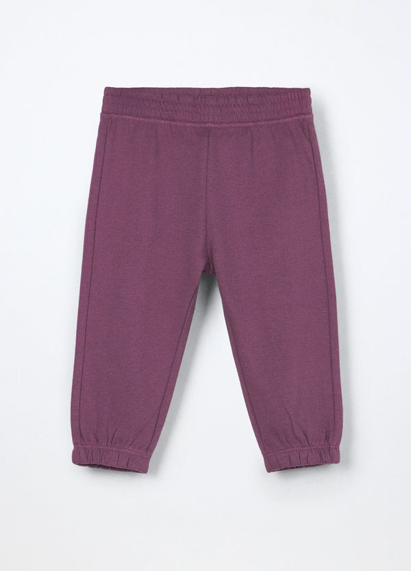 Joggers in puro cotone fleece neonata
