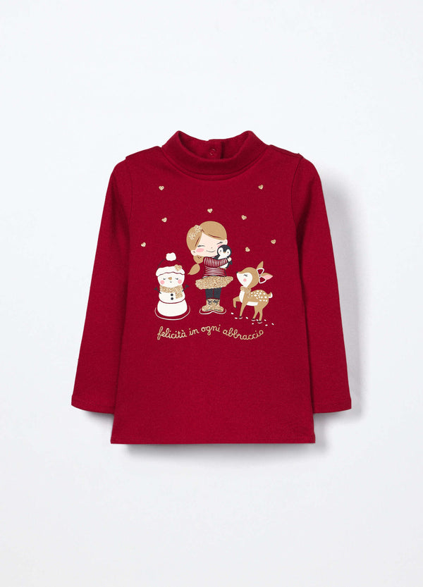 T-shirt in interlock di puro cotone neonata