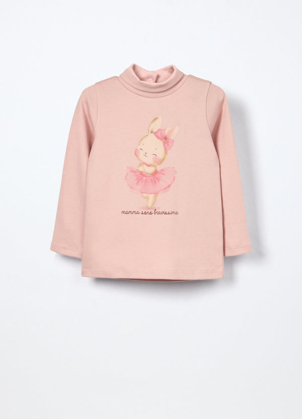 T-shirt in interlock di puro cotone neonata