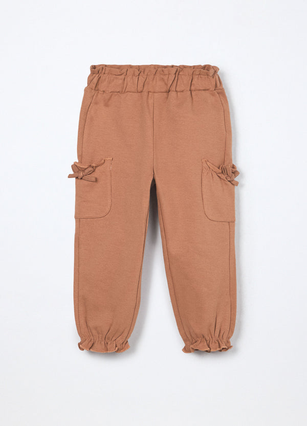 Joggers in french terry di cotone stretch neonata