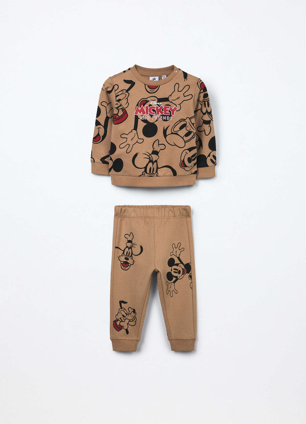 Jogging set in puro cotone fleece neonato