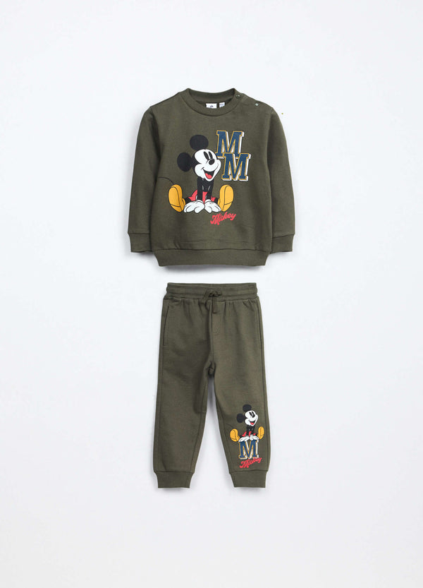 Jogging set in puro cotone fleece neonato
