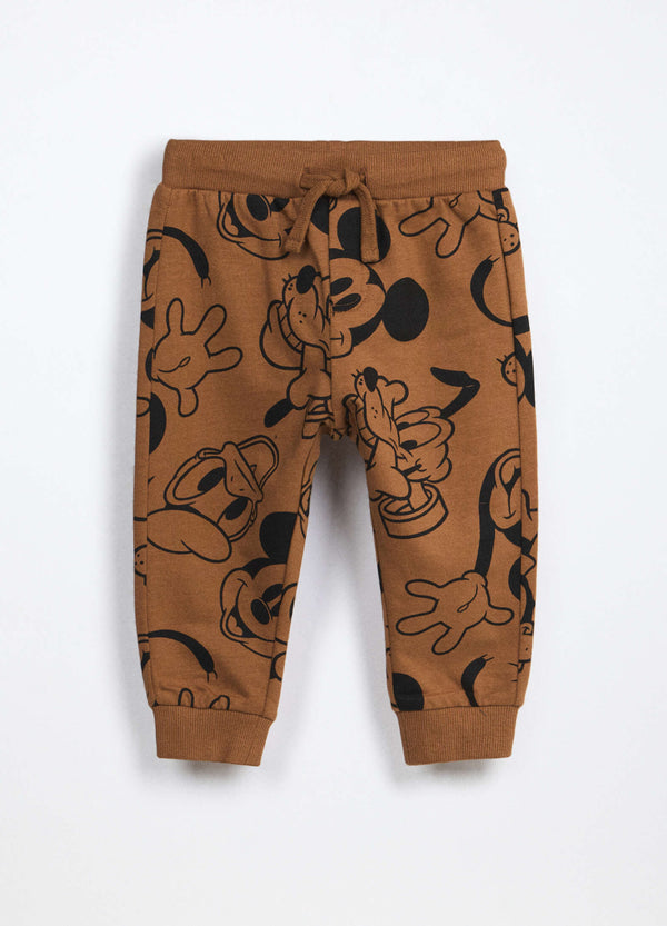 Jogger in puro cotone fleece neonato