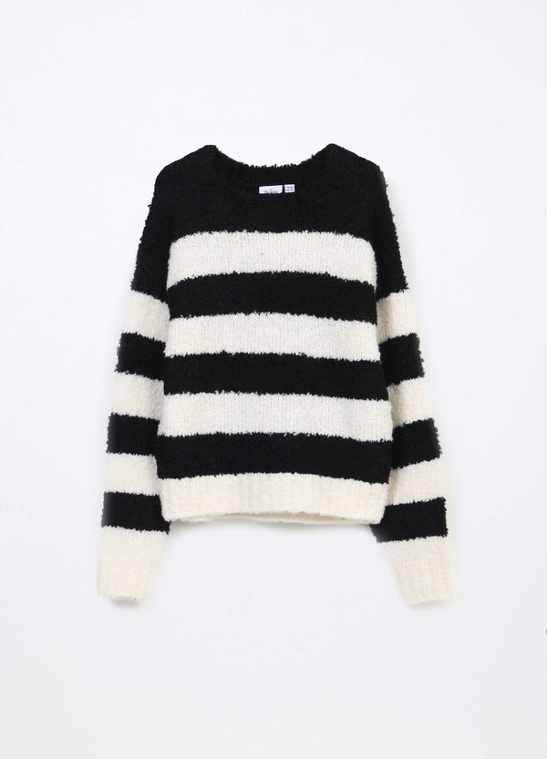 Maglione misto lana a righe Blukids ragazza