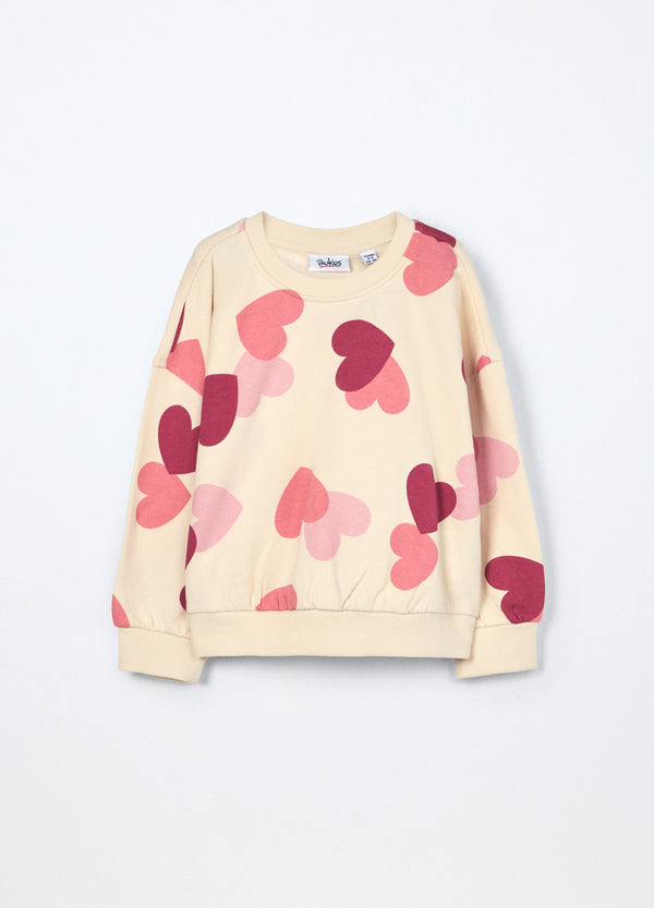 Felpa in puro cotone bambina