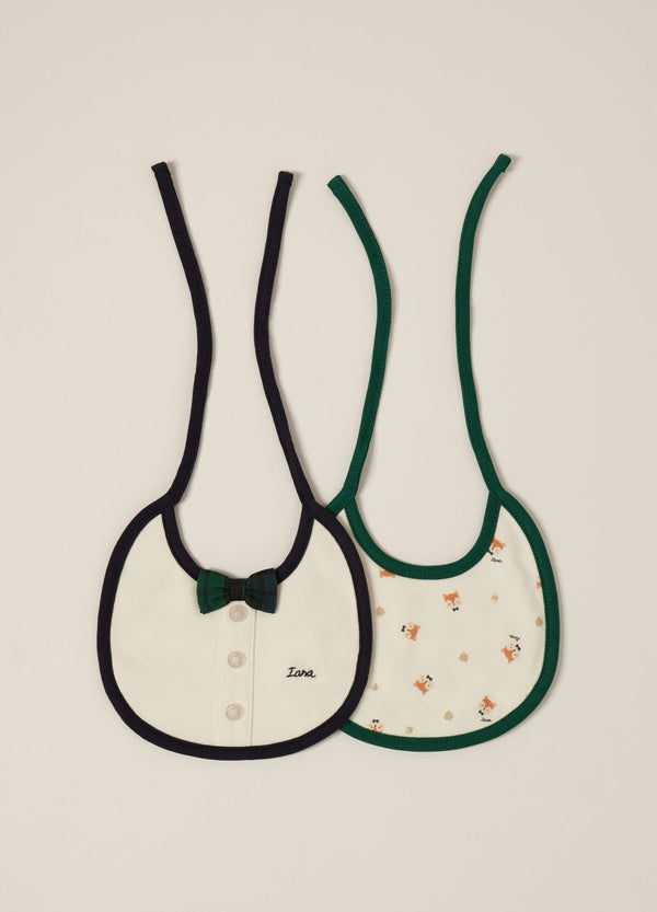 Pack 2 bavaglini di puro cotone IANA neonato