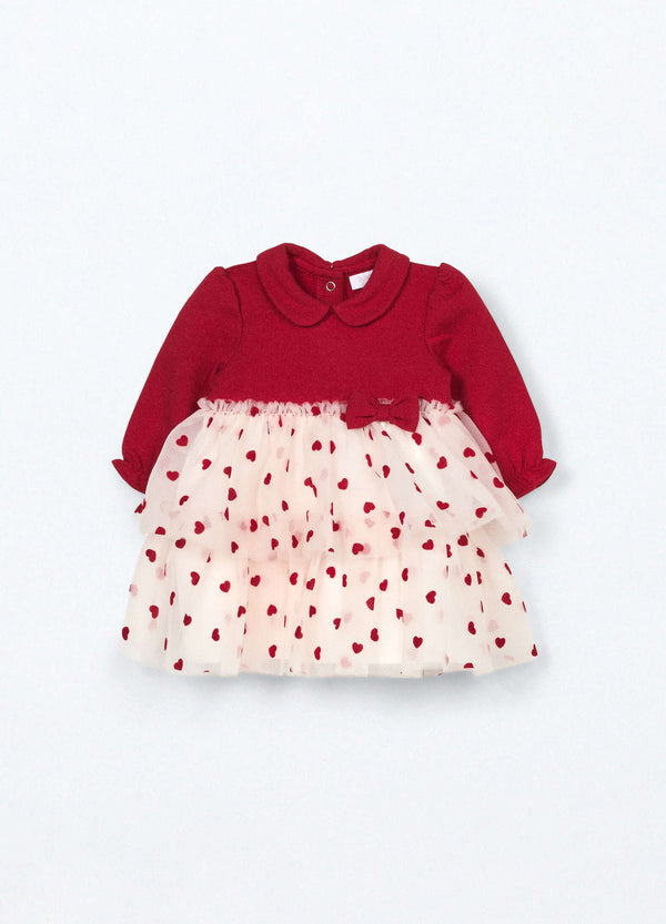 Vestito rosso con cuori neonata BLUKIDS
