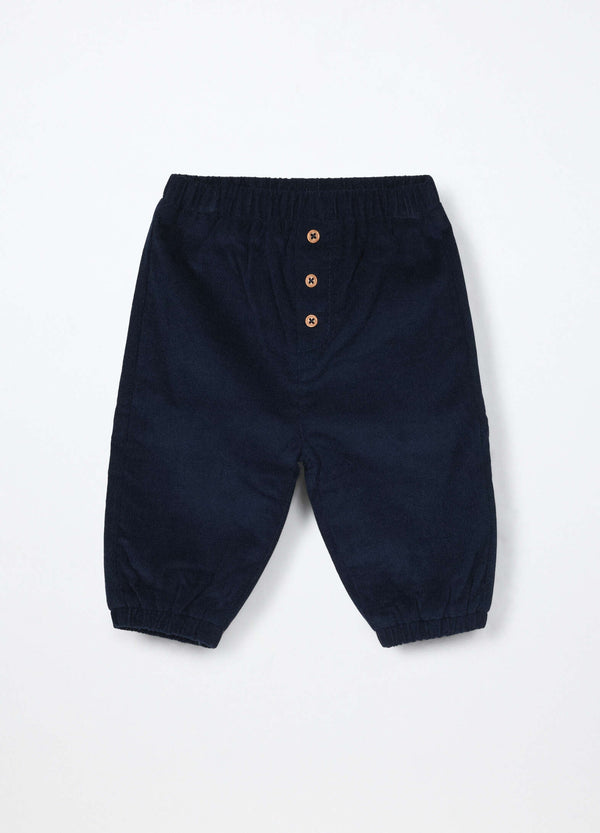 Pantaloni in puro cotone Blukids neonato