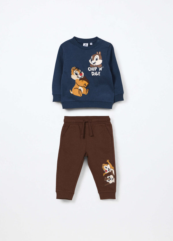 Jogging set in puro cotone fleece neonato
