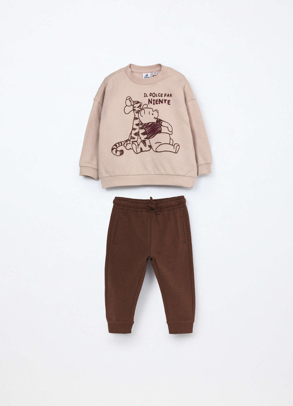 Jogging set in puro cotone fleece neonato