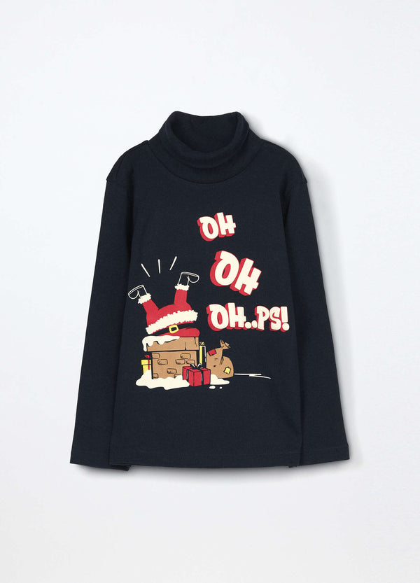 Lupetto BLUKIDS in interlock di puro cotone NATALE bambino.