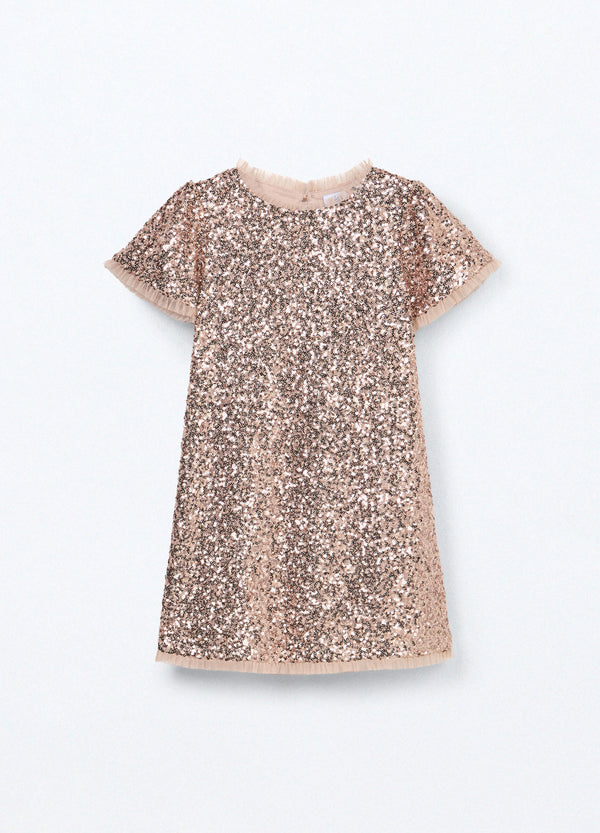 Vestito con paillettes bambina