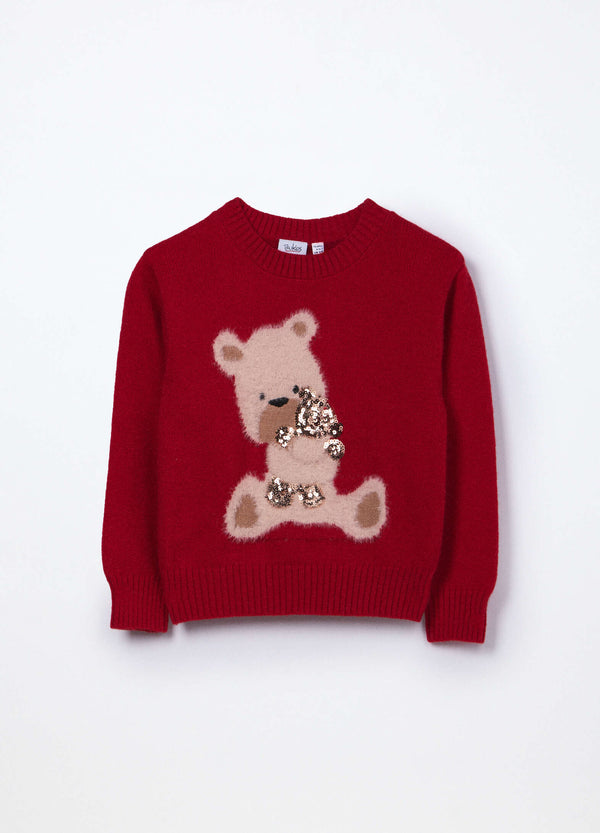 Maglione Blukids con orso bambina