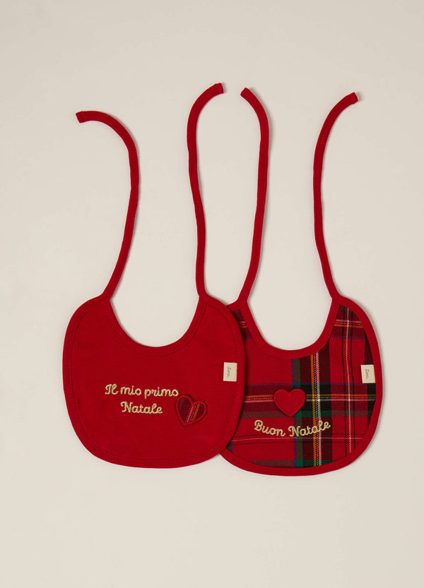 Pack 2 bavaglini in interlock di puro cotone IANA neonata