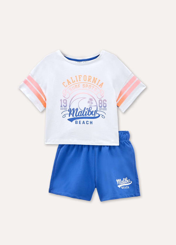 Jogging set in cotone stretch ragazza